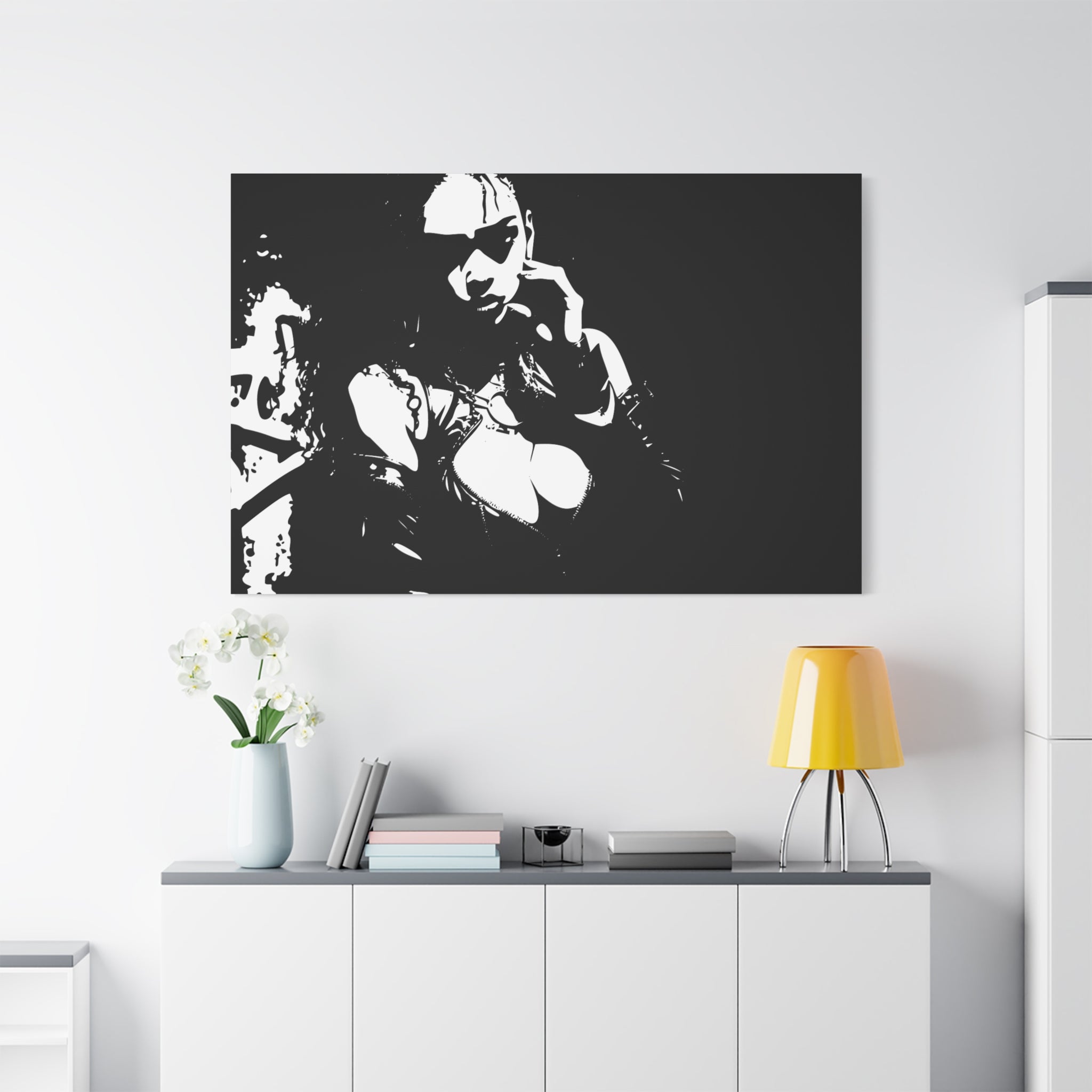 Black & White Gothic Portrait Canvas — Matte Stretched Wall Art