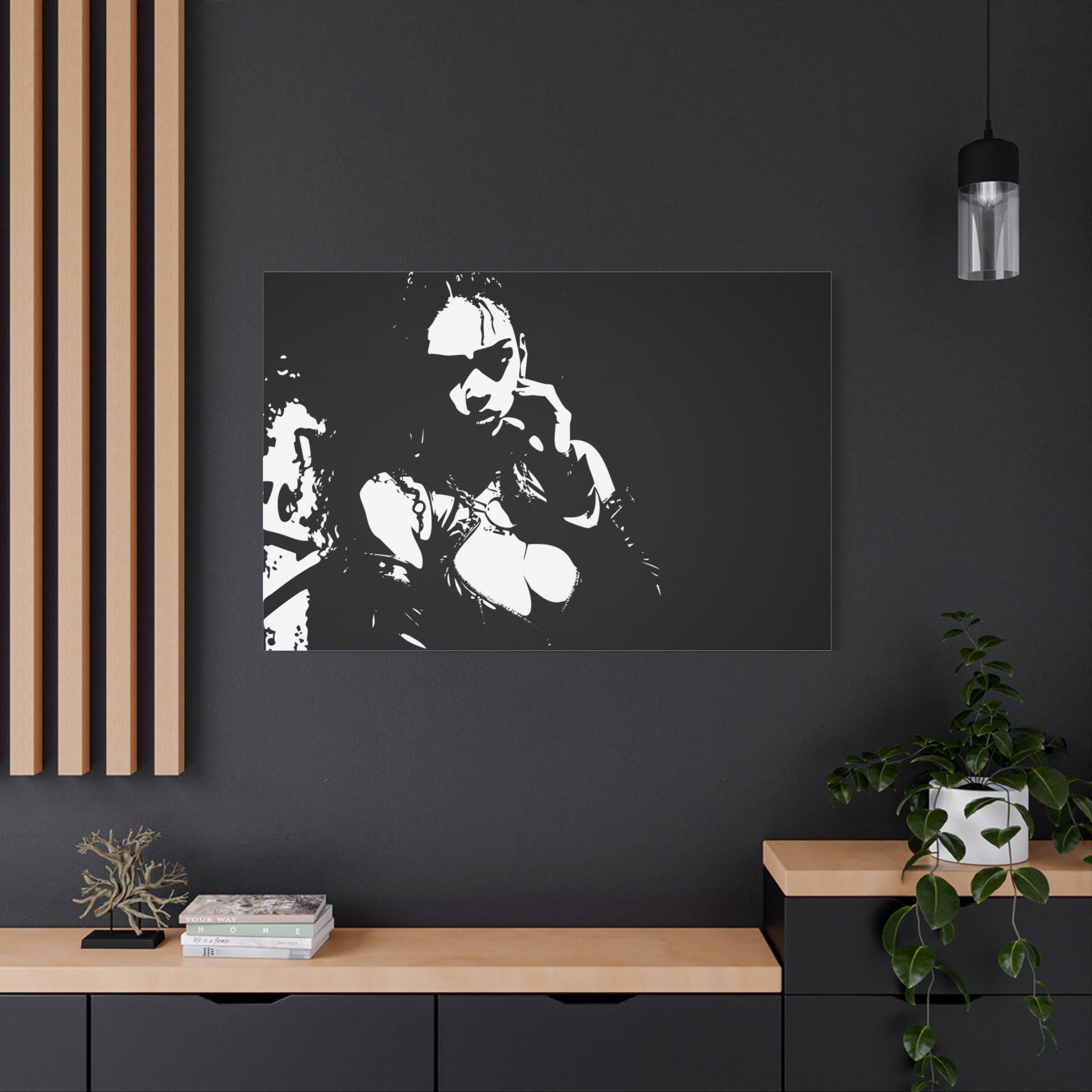 Black & White Gothic Portrait Canvas — Matte Stretched Wall Art