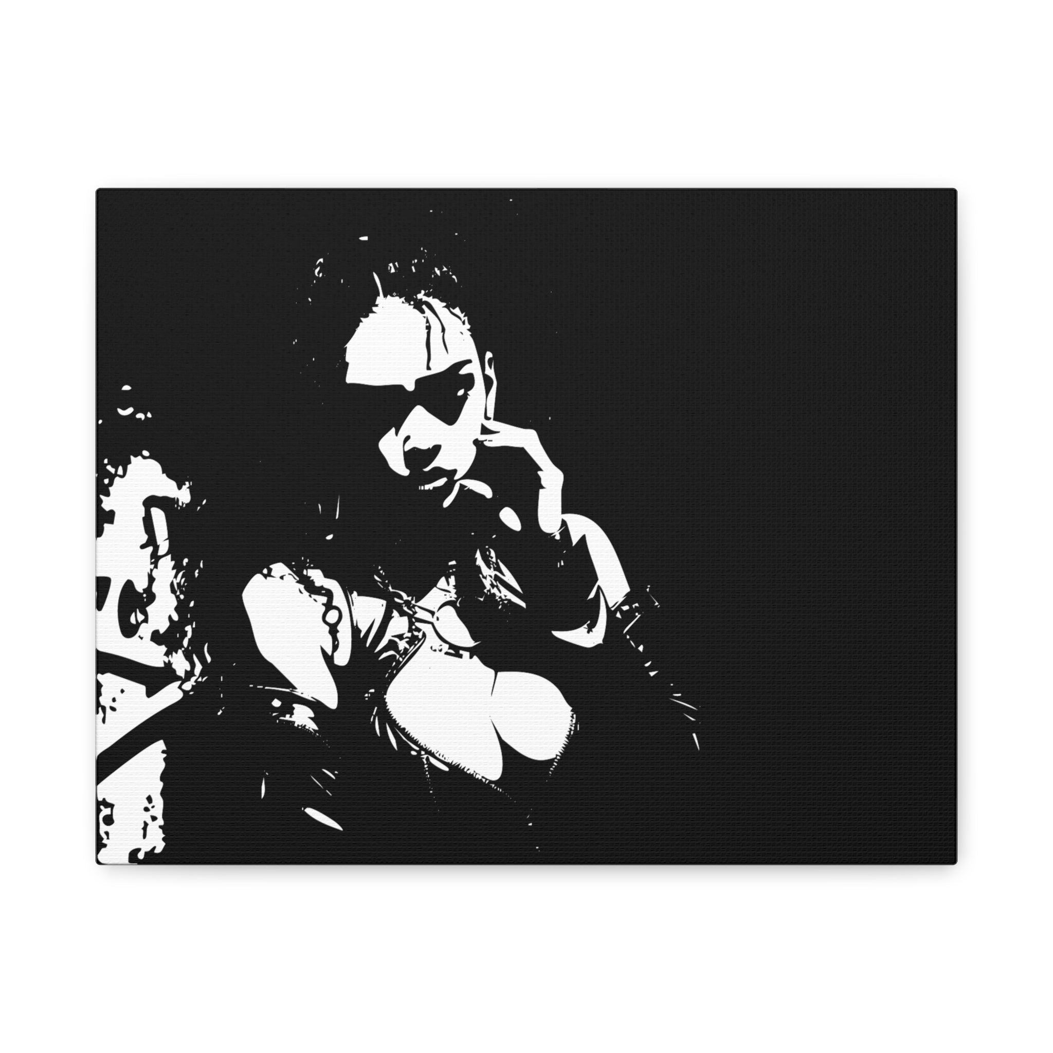 Black & White Gothic Portrait Canvas — Matte Stretched Wall Art