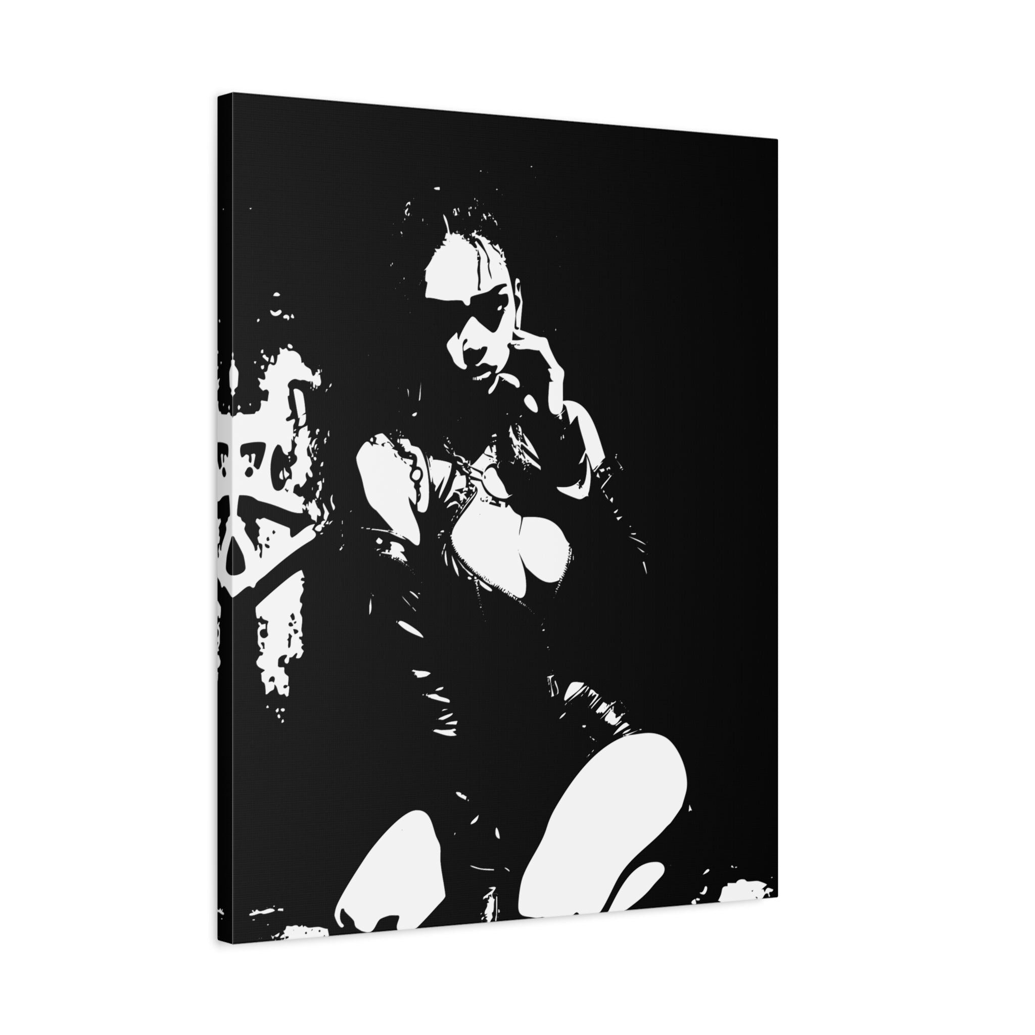 Black & White Gothic Portrait Canvas — Matte Stretched Wall Art